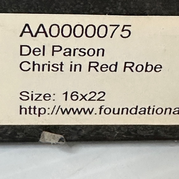 Jesus Christ on red robe on thick dark frame - Picture 2 of 6